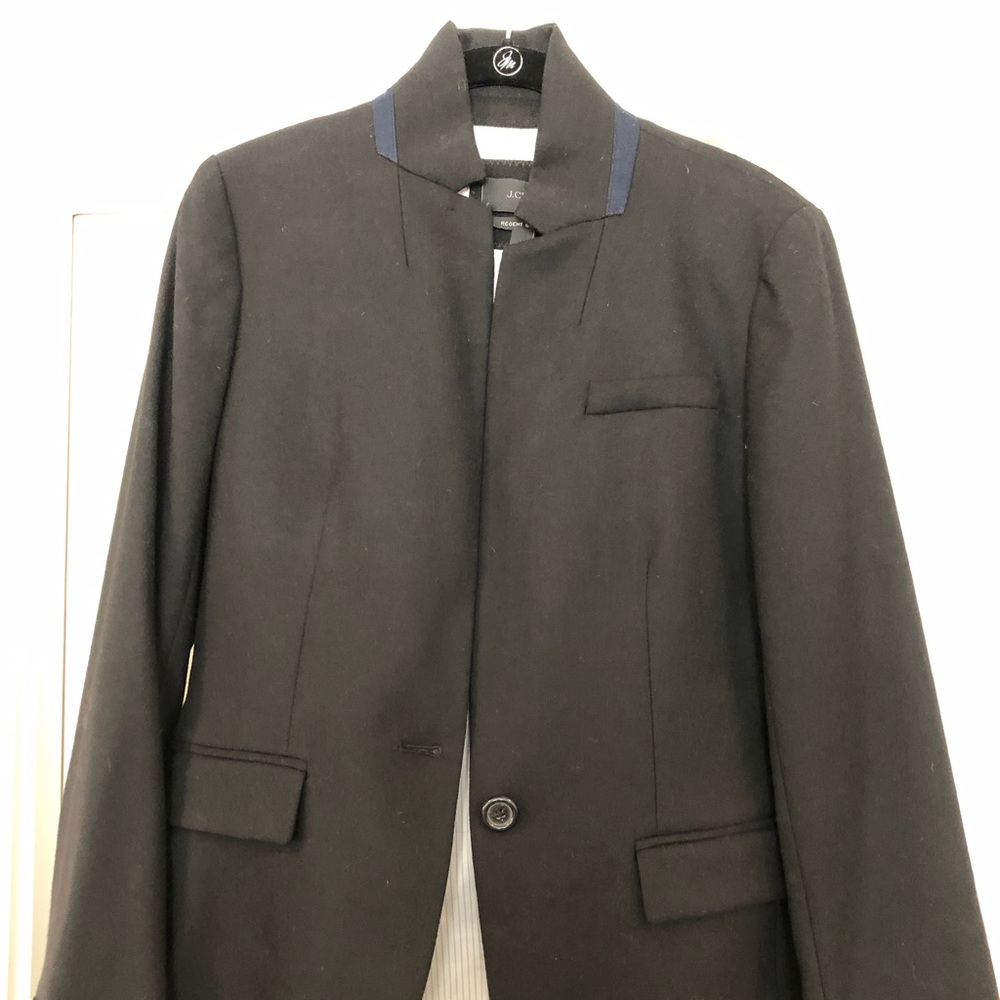 J Crew Black Wool Regent Blazer